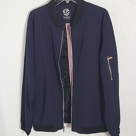 Fashion Vogue FS Navy Blue Bomber Jacket, Size XL, NWOT - Picture 3 of 10